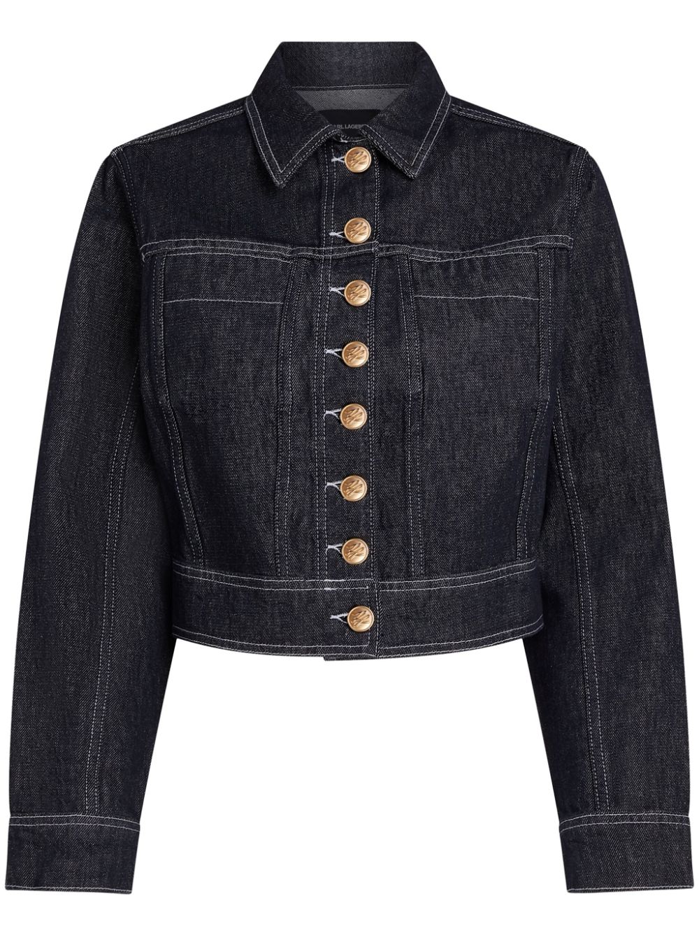 Karl Lagerfeld cropped denim jacket - Black von Karl Lagerfeld