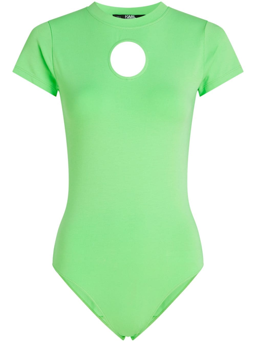 Karl Lagerfeld cut-out jersey body - Green von Karl Lagerfeld