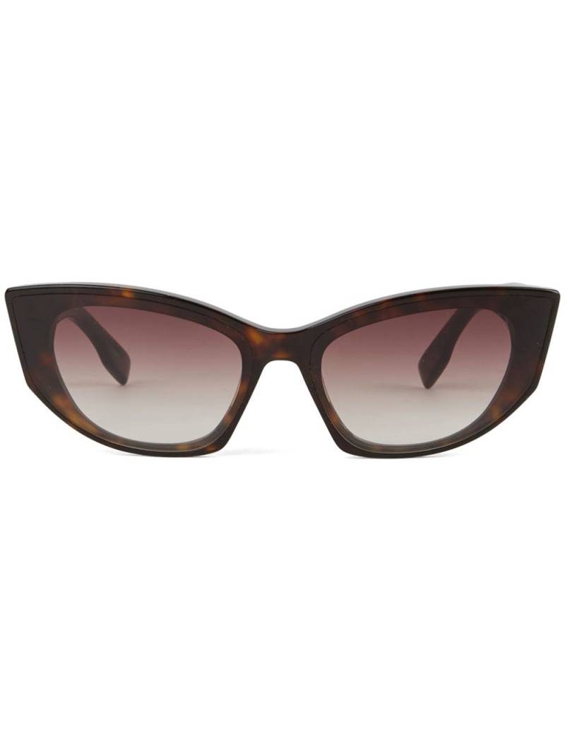 Karl Lagerfeld cut-out signature logo sunglasses - Brown von Karl Lagerfeld