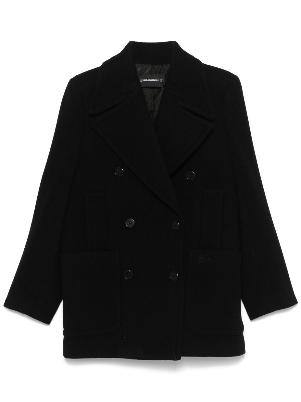 Karl Lagerfeld double-breasted peacoat - Black von Karl Lagerfeld