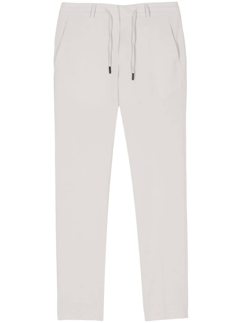 Karl Lagerfeld drawstring-waist seersucker chinos - White von Karl Lagerfeld