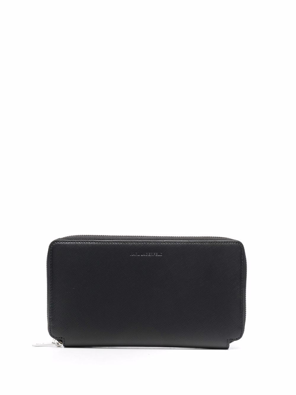 Karl Lagerfeld embossed logo continental wallet - Black von Karl Lagerfeld