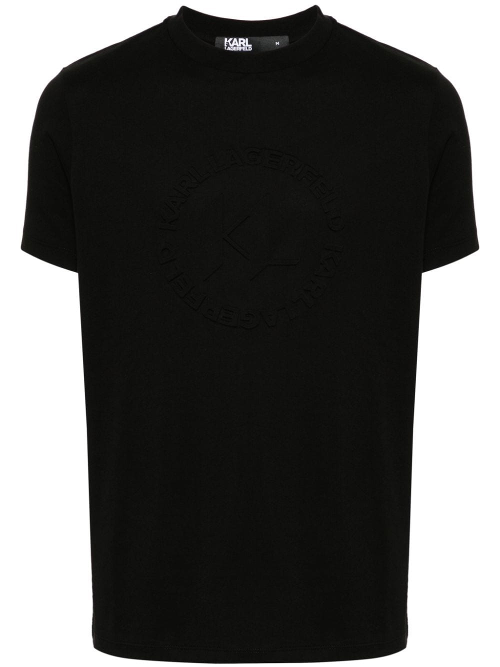 Karl Lagerfeld embossed-logo cotton T-shirt - Black von Karl Lagerfeld