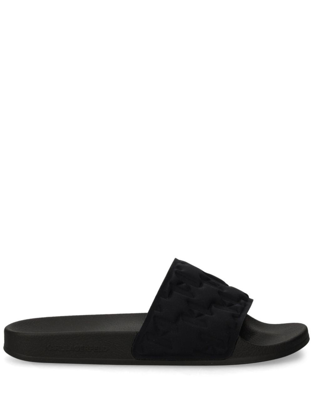 Karl Lagerfeld embossed-pattern flip-flops - Black von Karl Lagerfeld