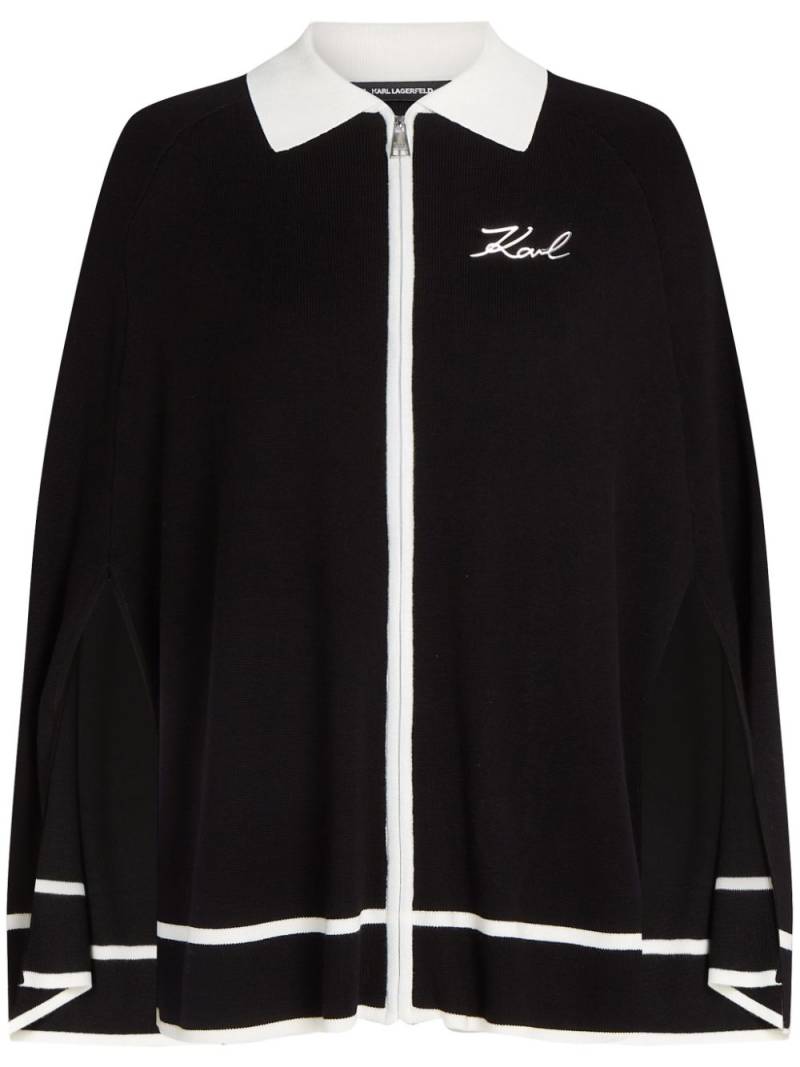 Karl Lagerfeld Essential knitted cape - Black von Karl Lagerfeld