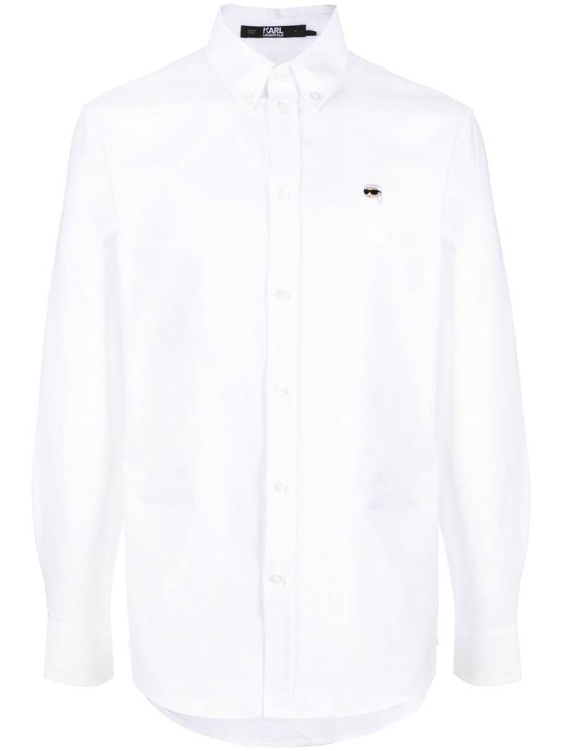 Karl Lagerfeld Ikon poplin shirt - White von Karl Lagerfeld