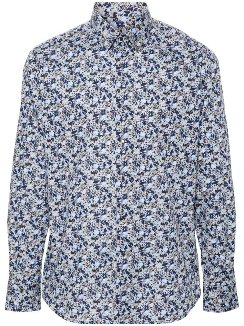 Karl Lagerfeld floral-print cotton shirt - Blue von Karl Lagerfeld