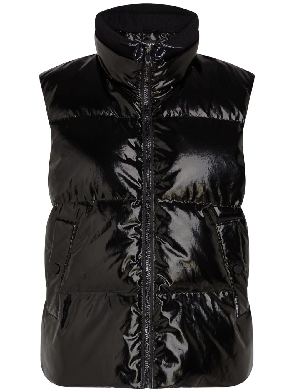 Karl Lagerfeld funnel-neck padded gilet - Black von Karl Lagerfeld