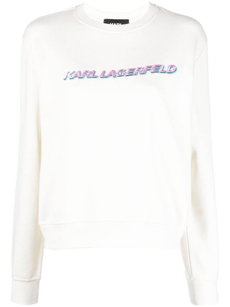 Karl Lagerfeld future logo organic cotton sweatshirt - White von Karl Lagerfeld