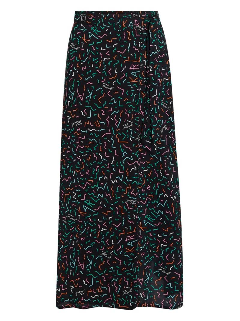 Karl Lagerfeld geometric-print sarong - Black von Karl Lagerfeld