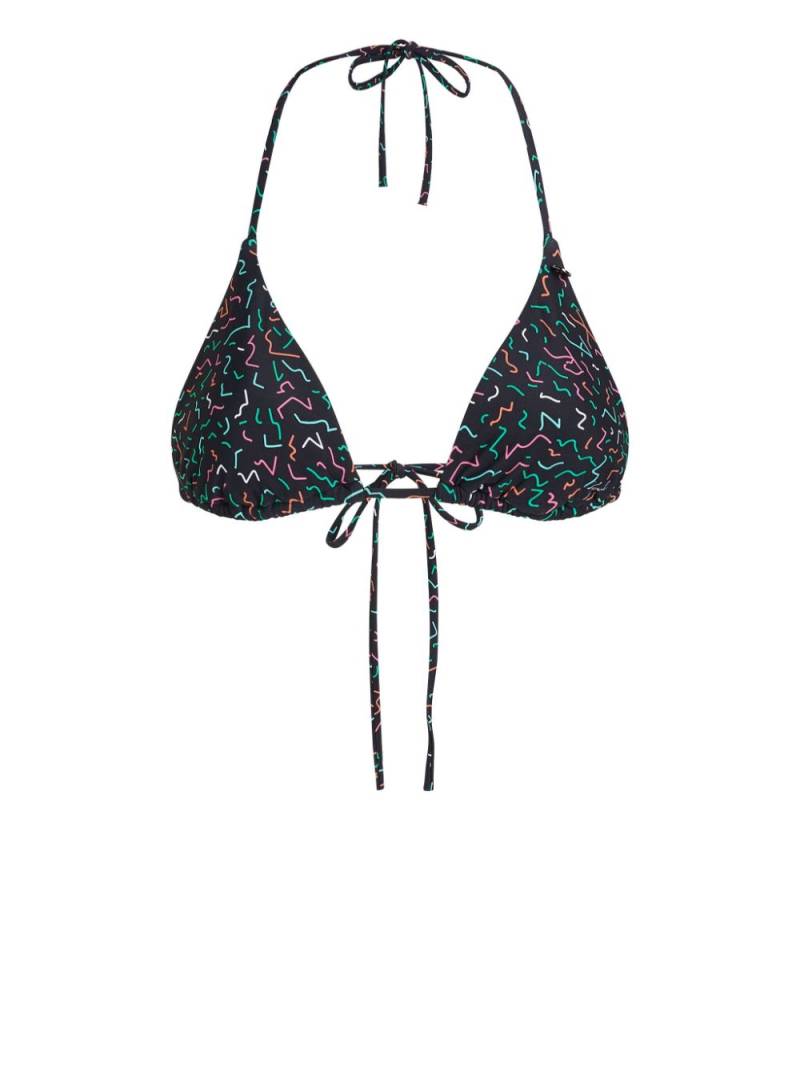 Karl Lagerfeld geometric-print triangle bikini top - Black von Karl Lagerfeld