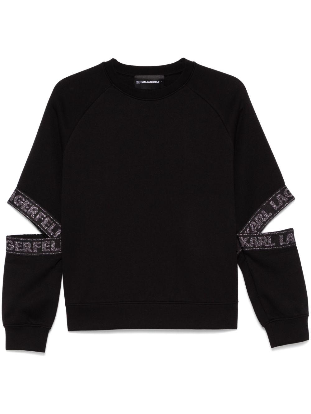 Karl Lagerfeld glitter logo-trim sweatshirt - Black von Karl Lagerfeld