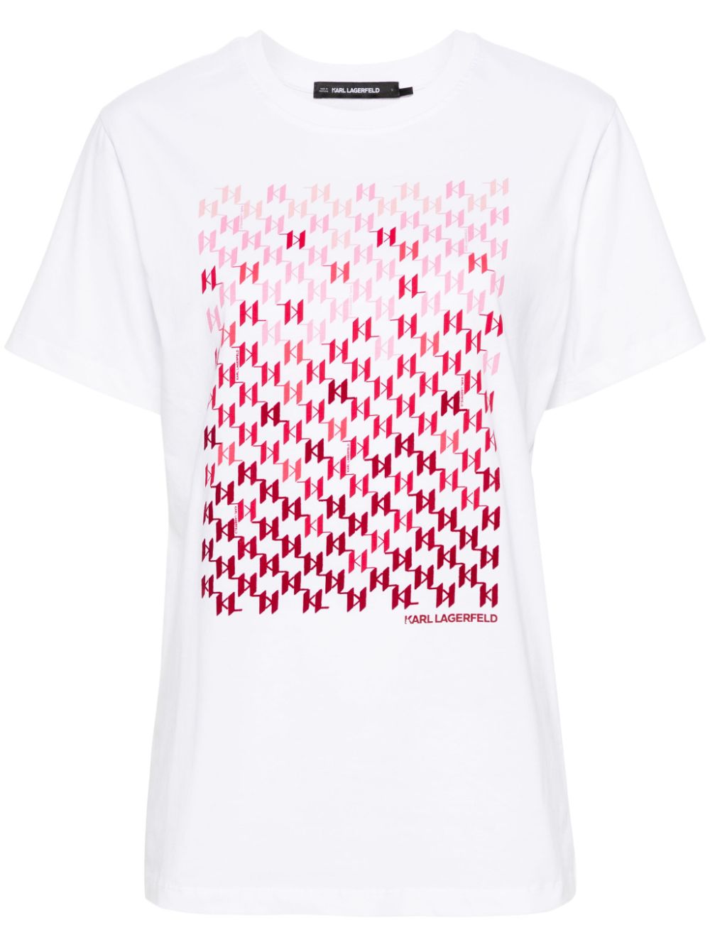 Karl Lagerfeld gradient-print T-shirt - White von Karl Lagerfeld