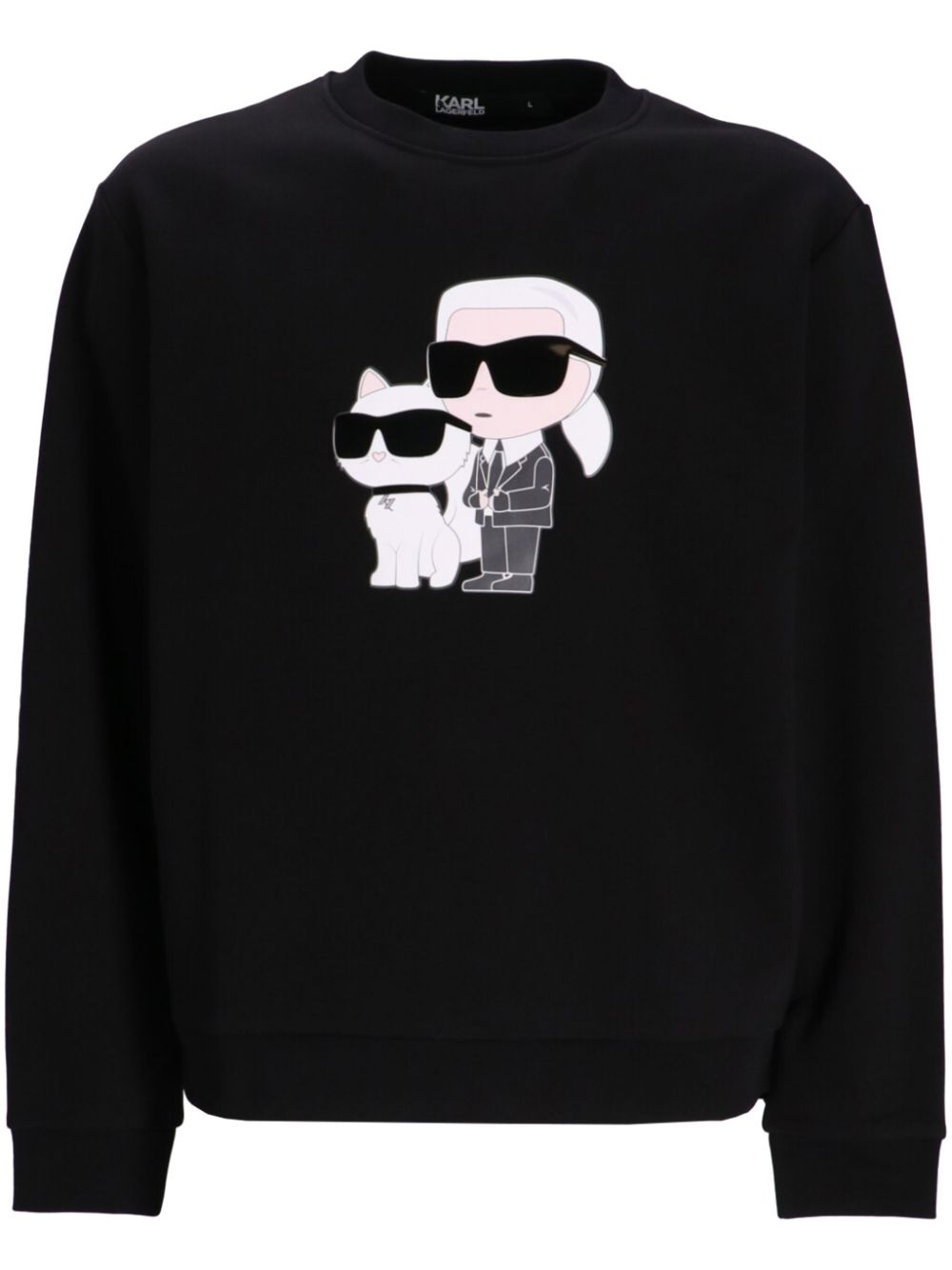 Karl Lagerfeld graphic-stamp sweatshirt - Black von Karl Lagerfeld