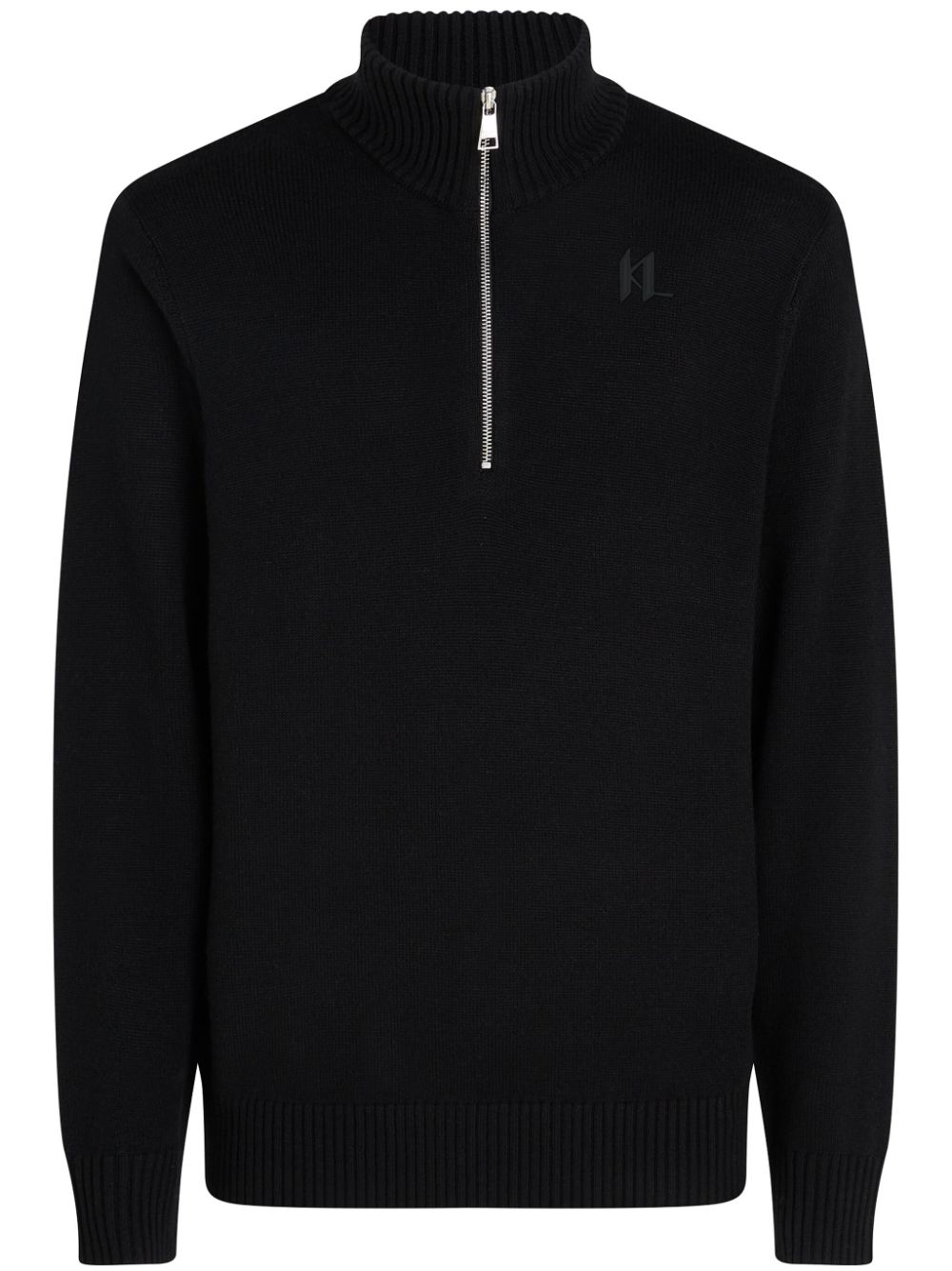 Karl Lagerfeld half zip turtleneck - Black von Karl Lagerfeld