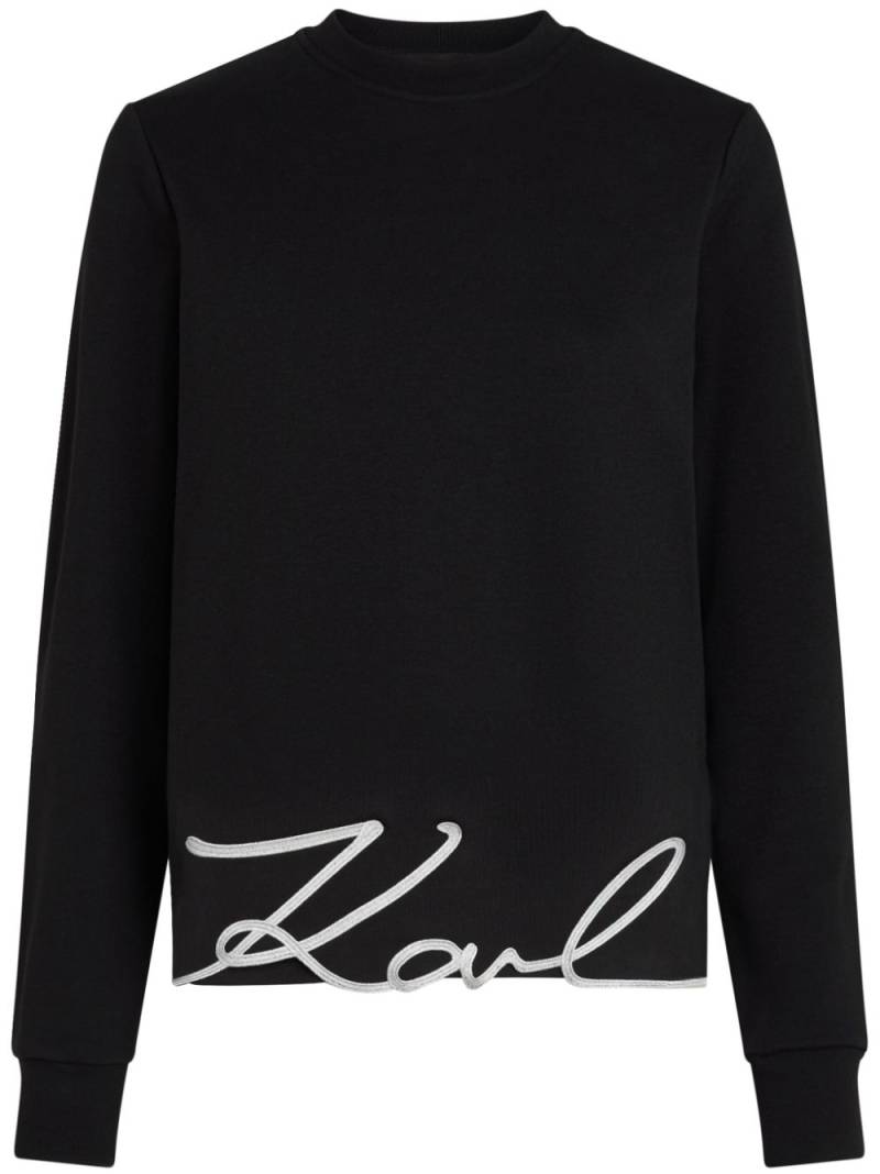 Karl Lagerfeld hem signature sweatshirt - 999 BLACK von Karl Lagerfeld