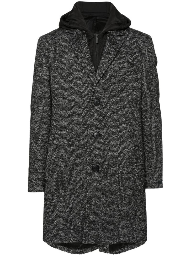 Karl Lagerfeld herringbone coat - Black von Karl Lagerfeld