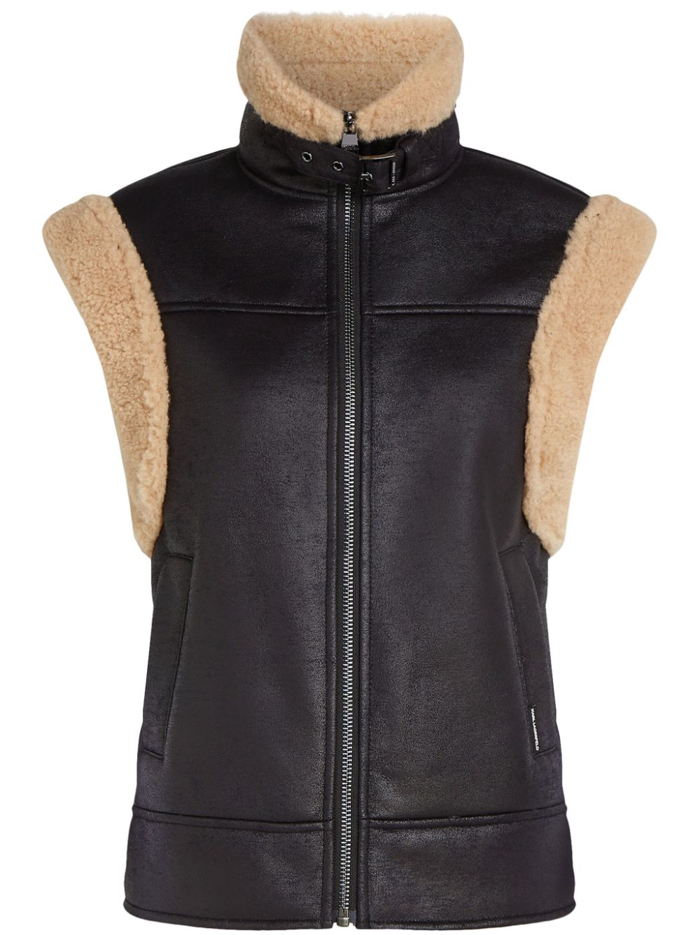 Karl Lagerfeld high-neck gilet - Black von Karl Lagerfeld