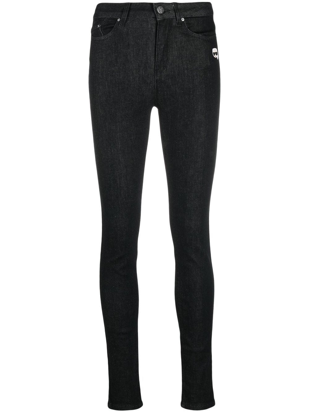 Karl Lagerfeld high-rise skinny jeans - Black von Karl Lagerfeld