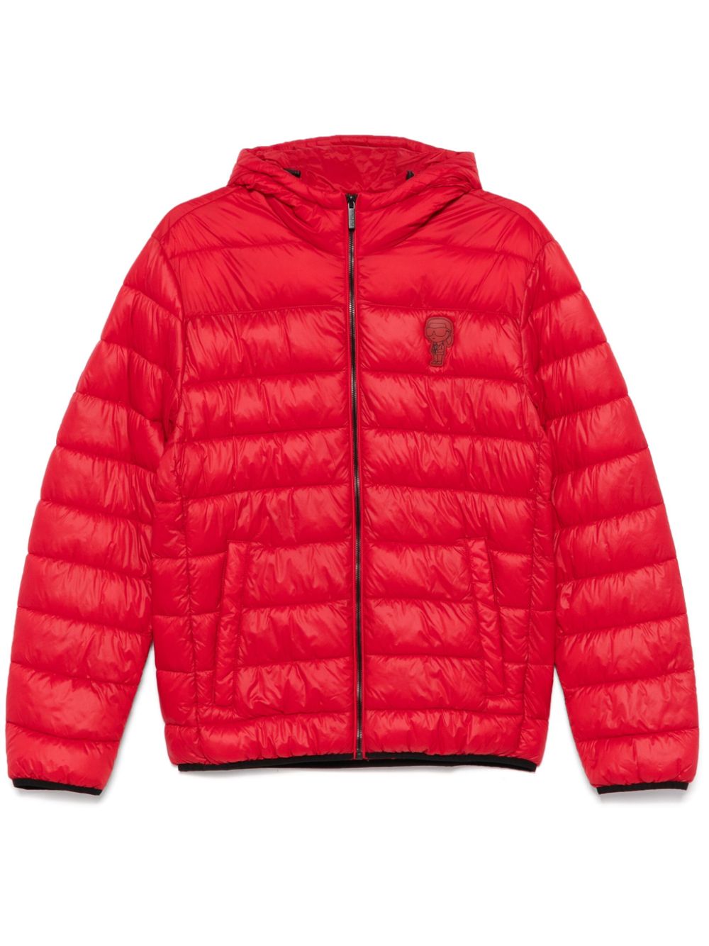 Karl Lagerfeld hooded puffer jacket - Red von Karl Lagerfeld