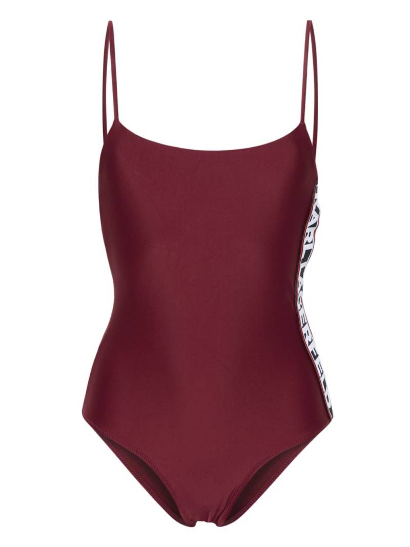 Karl Lagerfeld jacquard-logo swimsuit - Red von Karl Lagerfeld