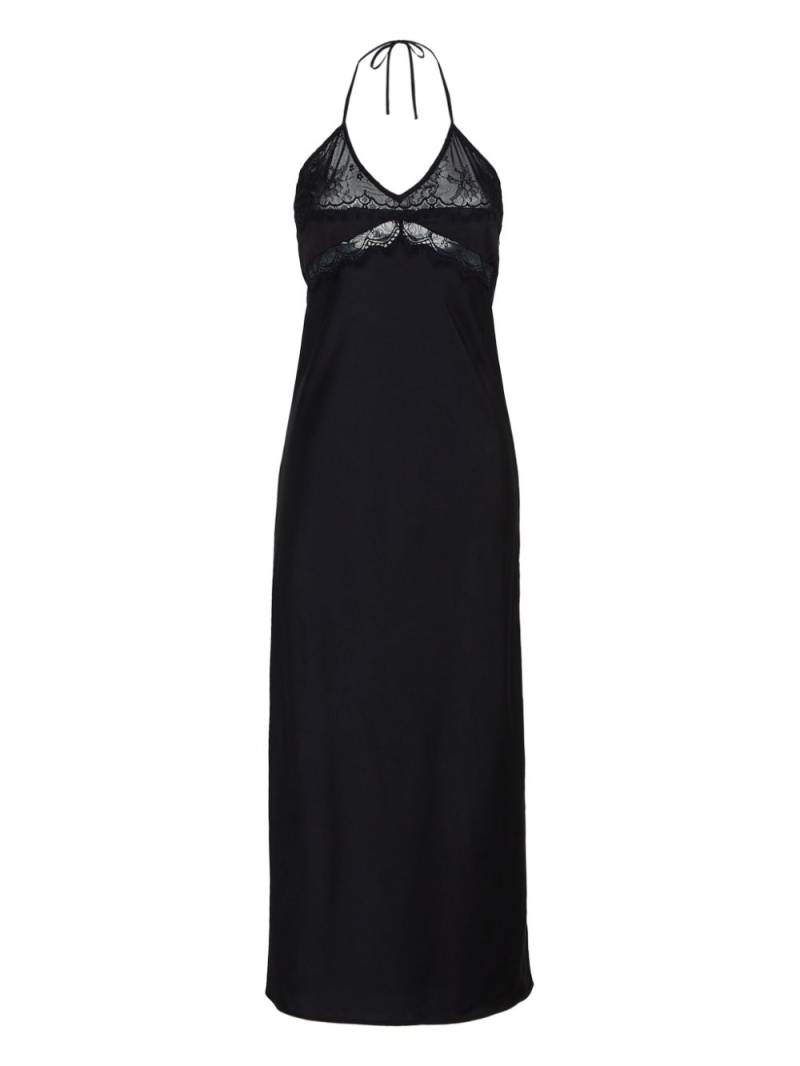 Karl Lagerfeld lace-trim maxi negligee - Black von Karl Lagerfeld