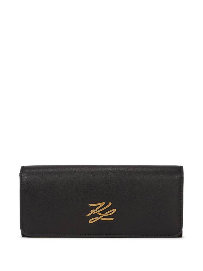 Karl Lagerfeld large K/Autograph wallet - Black von Karl Lagerfeld