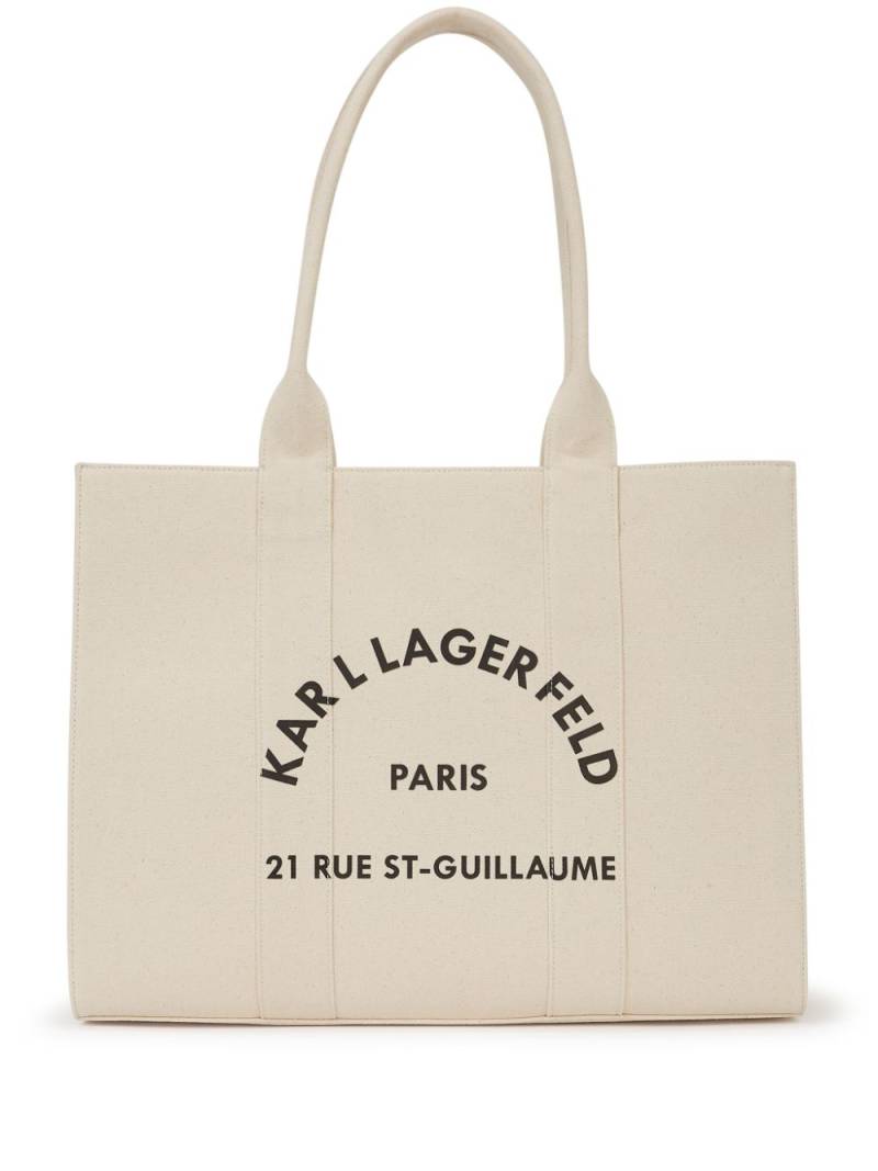 Karl Lagerfeld large Rue St-Guillaume tote bag - Neutrals von Karl Lagerfeld