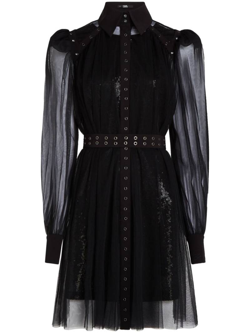 Karl Lagerfeld KL Studio layered dress - Black von Karl Lagerfeld