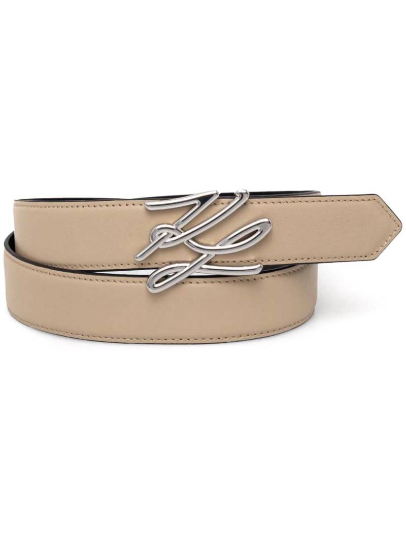 Karl Lagerfeld leather belt - Black von Karl Lagerfeld