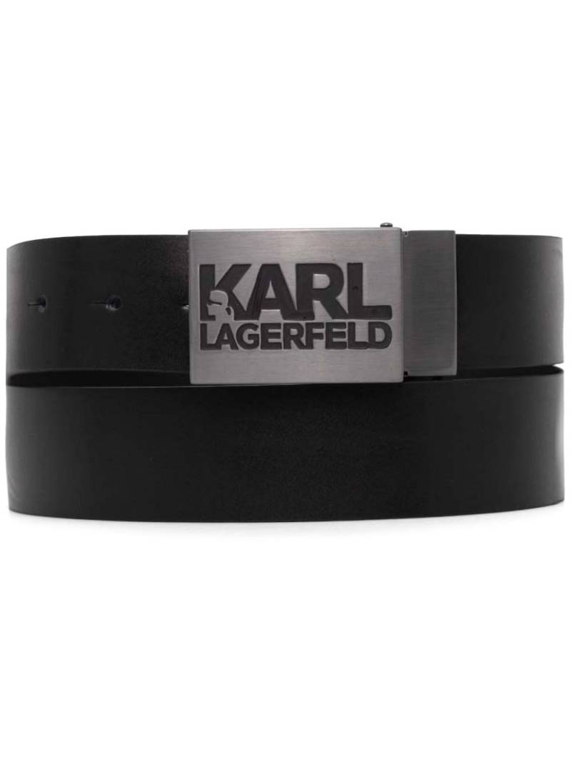 Karl Lagerfeld leather belt - Black von Karl Lagerfeld