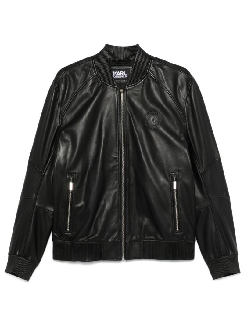 Karl Lagerfeld leather jacket - Black von Karl Lagerfeld