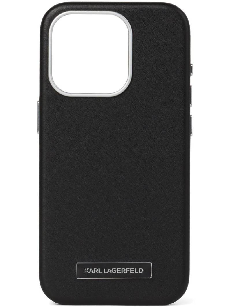 Karl Lagerfeld logo-appliqu� iPhone 15 Pro case - Black von Karl Lagerfeld