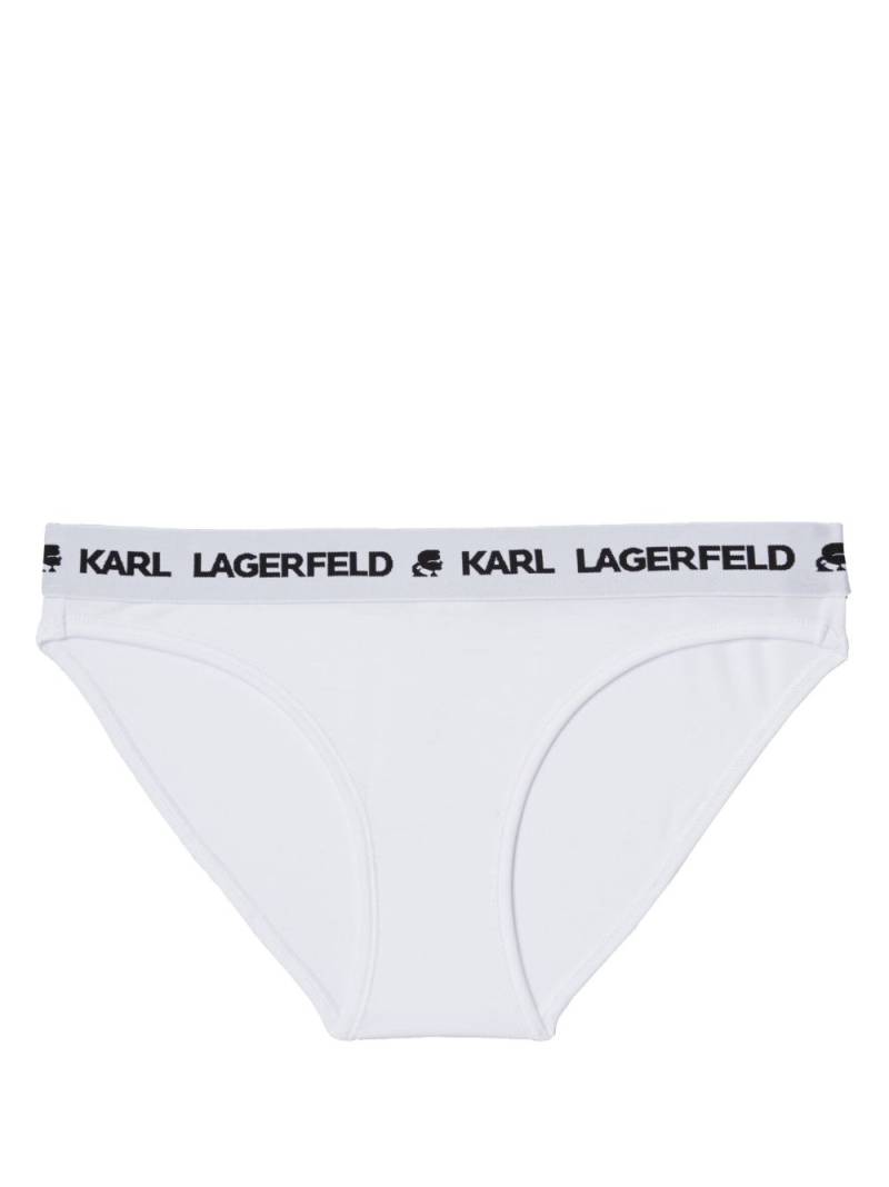 Karl Lagerfeld logo band jersey briefs - White von Karl Lagerfeld