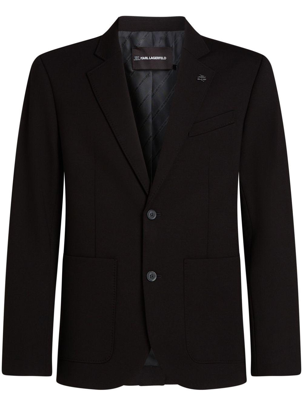 Karl Lagerfeld logo-charm blazer - Black von Karl Lagerfeld