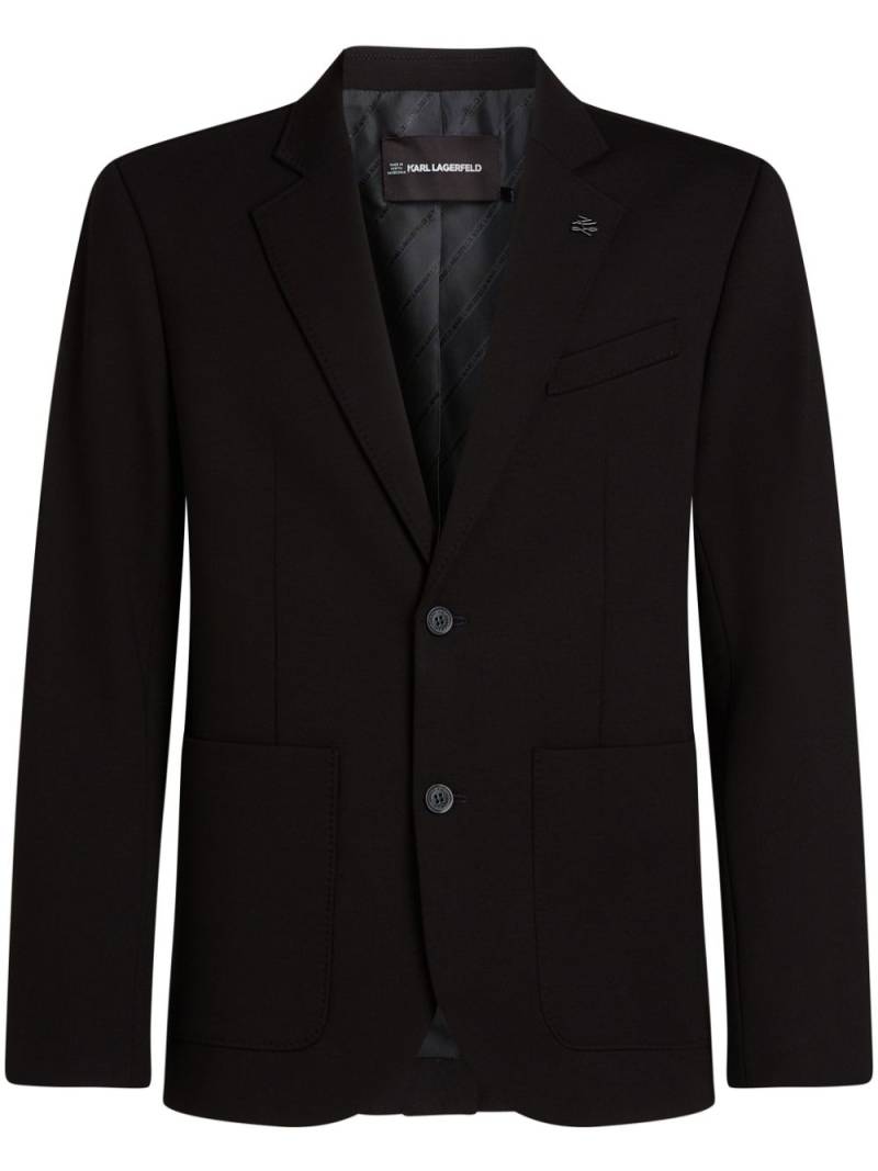 Karl Lagerfeld logo-charm blazer - Black von Karl Lagerfeld