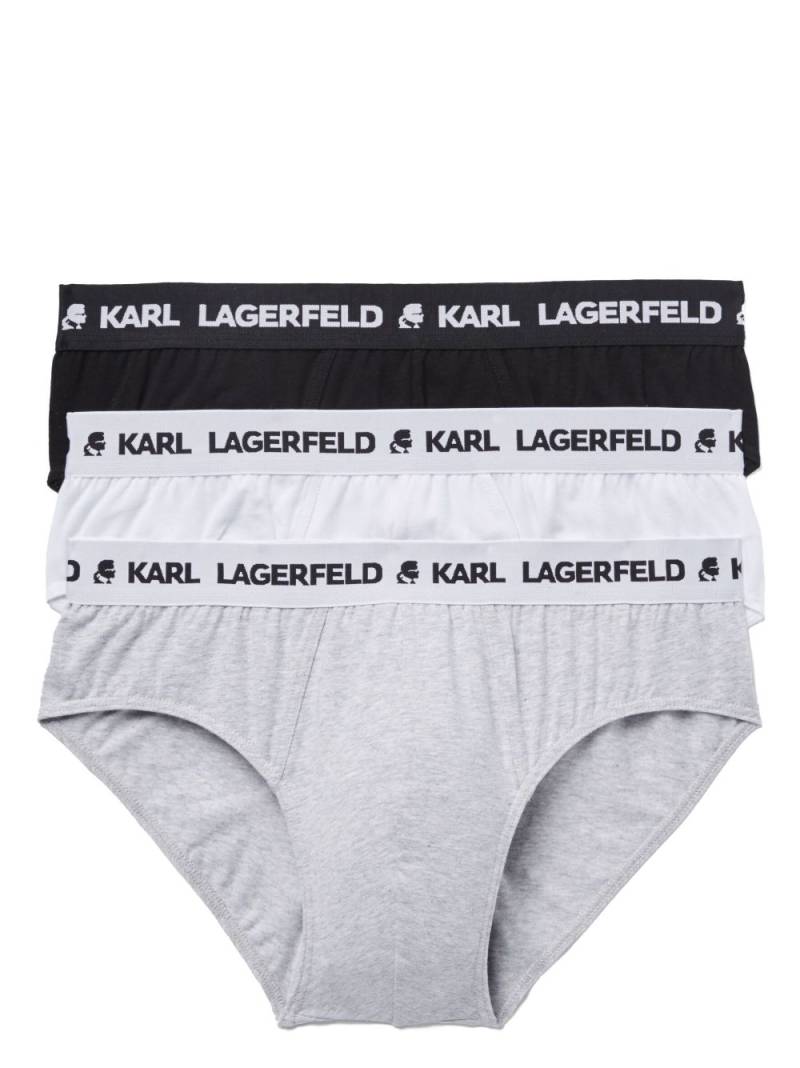 Karl Lagerfeld logo cotton boxer briefs - Black von Karl Lagerfeld