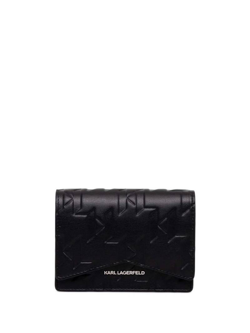 Karl Lagerfeld logo-debossed wallet - Black von Karl Lagerfeld