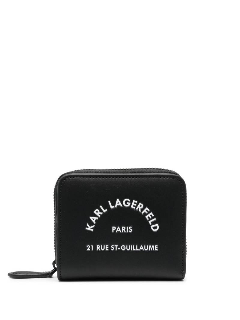 Karl Lagerfeld logo-detail leather wallet - Black von Karl Lagerfeld