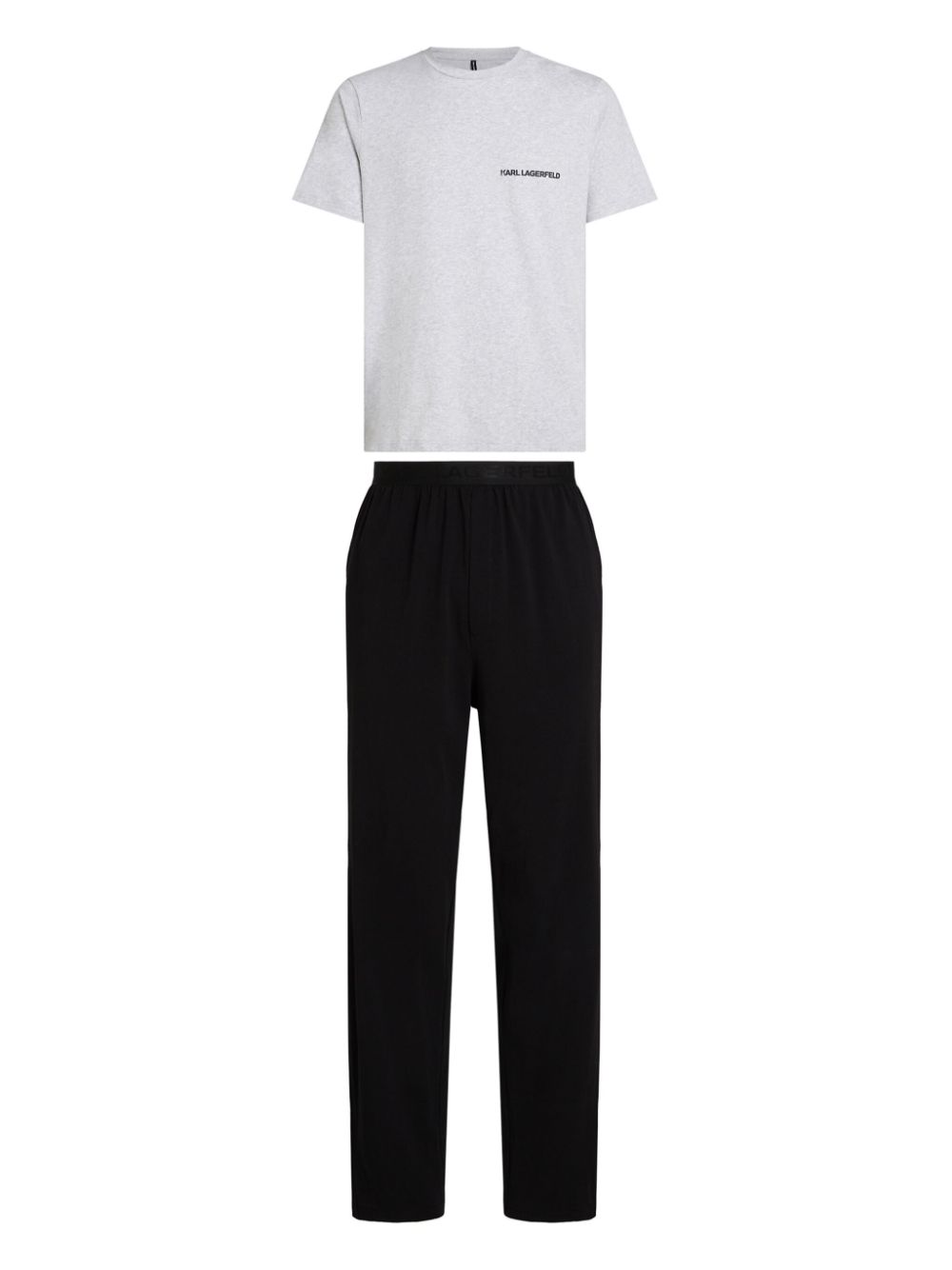 Karl Lagerfeld logo-embellished pyjama set - Grey von Karl Lagerfeld