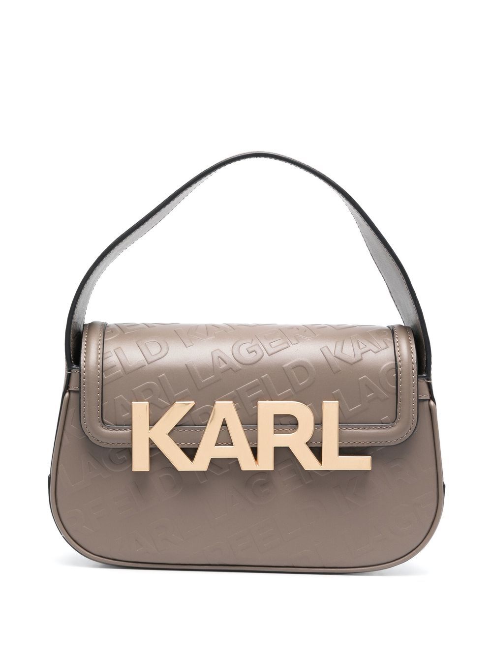 Karl Lagerfeld logo-embossed leather tote bag - Brown von Karl Lagerfeld