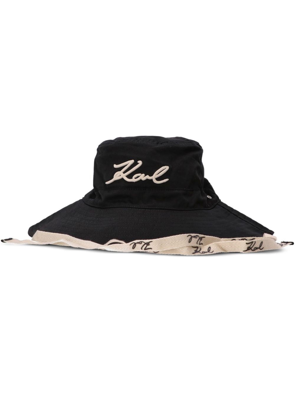 Karl Lagerfeld logo-embroidered bucket hat - Black von Karl Lagerfeld