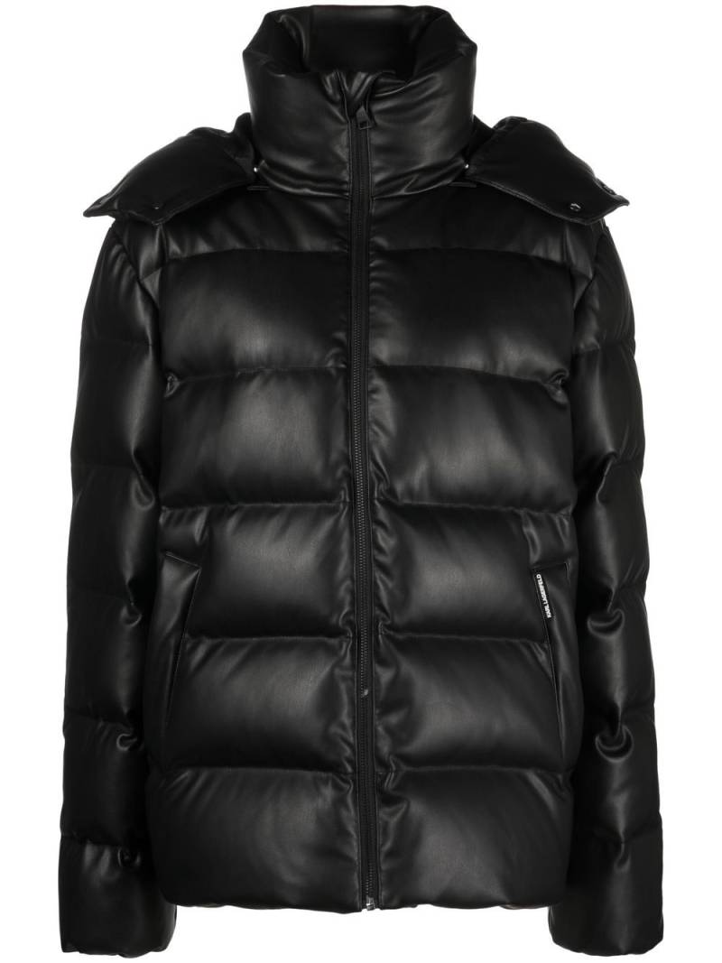 Karl Lagerfeld logo-embroidered padded down jacket - Black von Karl Lagerfeld