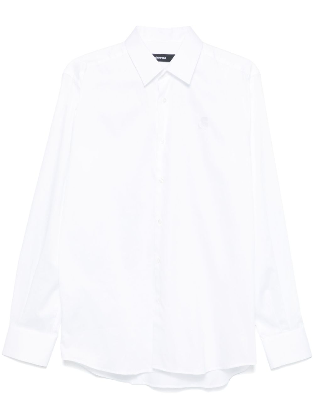 Karl Lagerfeld logo-embroidered shirt - White von Karl Lagerfeld