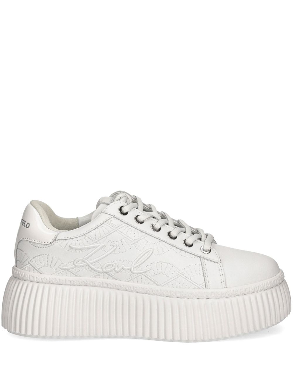 Karl Lagerfeld logo-embroidered sneakers - White von Karl Lagerfeld