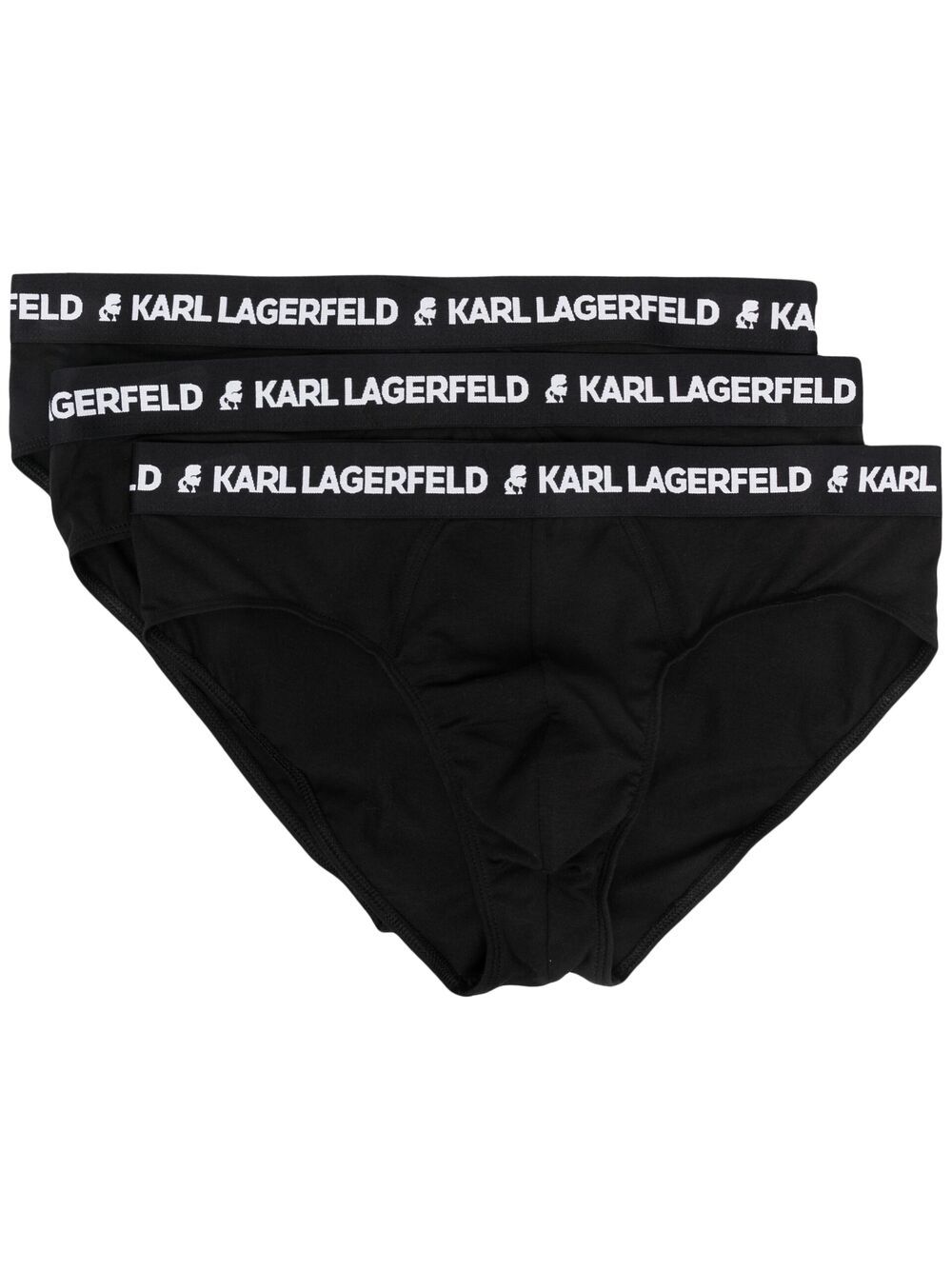 Karl Lagerfeld logo-waistband boxer briefs (pack of three) - Black von Karl Lagerfeld