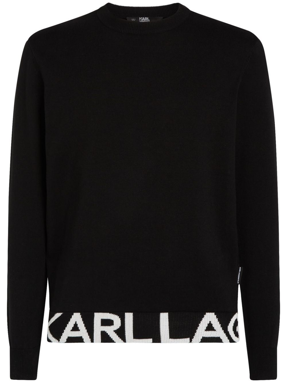 Karl Lagerfeld logo-hem sweater - Black von Karl Lagerfeld