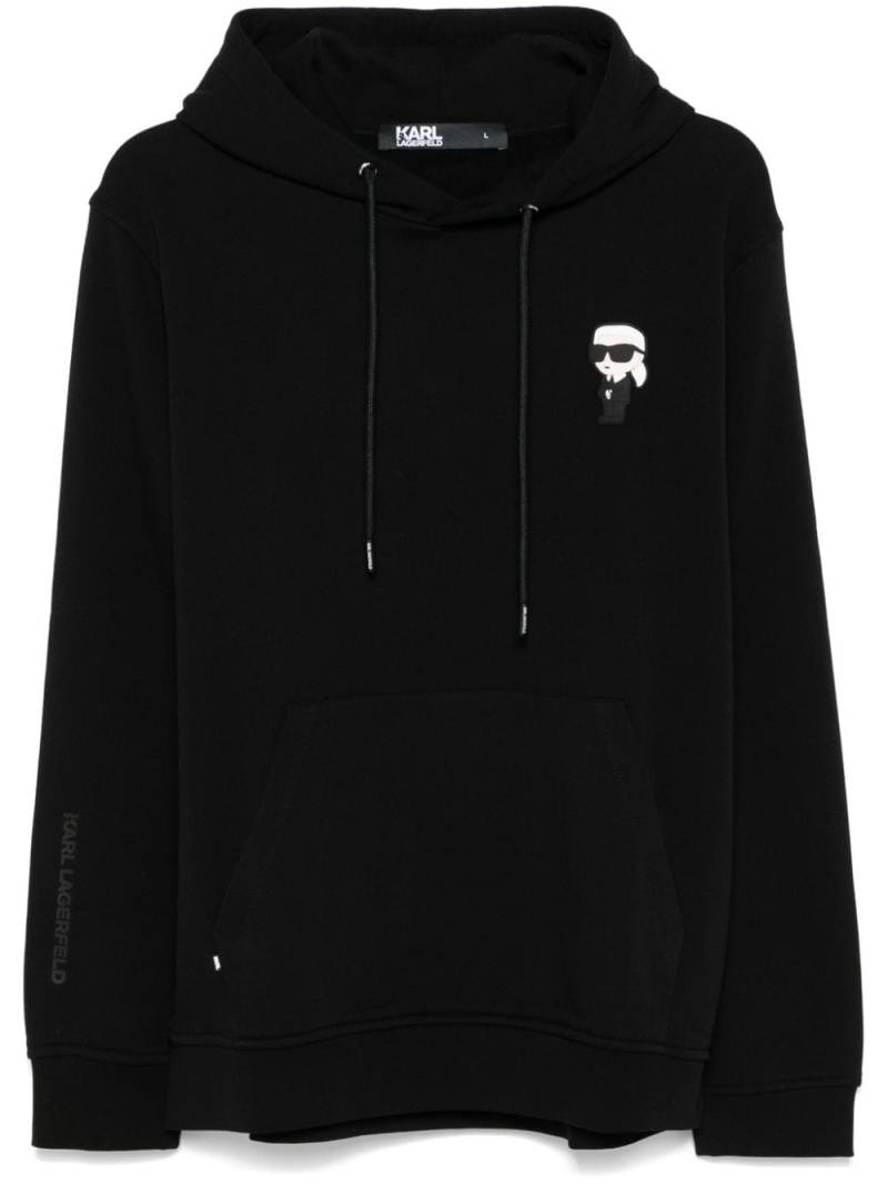 Karl Lagerfeld logo-patch hoodie - Black von Karl Lagerfeld