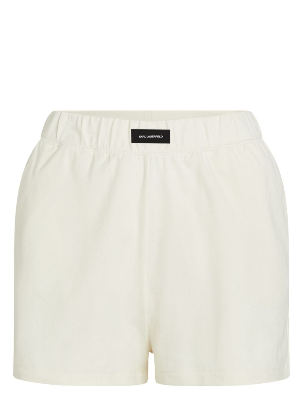 Karl Lagerfeld logo patch minishorts - Neutrals von Karl Lagerfeld