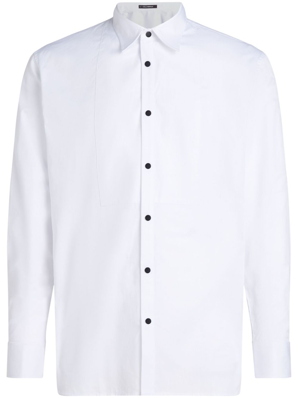 Karl Lagerfeld logo-patch shirt - White von Karl Lagerfeld